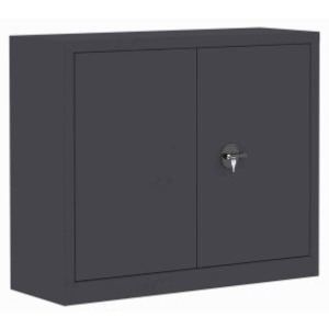 Armoire basse monobloc 2 portes battantes gris anthracite (481806) - SNOR