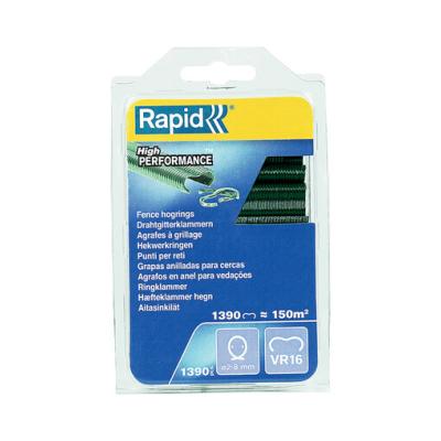 Agrafe VR16 pour fil de clôture 2-8mm plastifiée vert (Blister de 1390) - Rapid