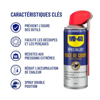 Huile de coupe polyvalente Specialist® outils de coupe perçage métal - WD40