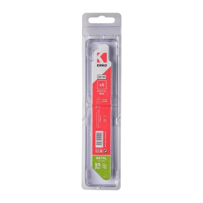 Lame scie sabre pour acier épais 14TPI K9 Bimetal 150x19x0,9mm (Lot de 5) - Erko