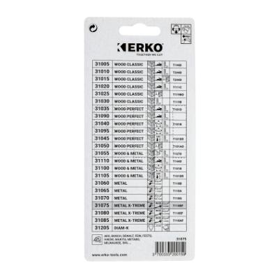 Lames de scie sauteuse metaux 75mm Bimetal HSS M42 8% Cobalt (Lot de 5) - Erko