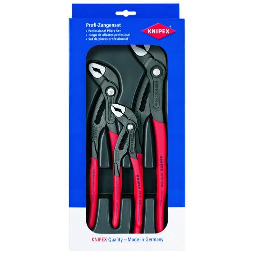Pinces multiprise Cobra® anti-dérapant auto-bloquant (Jeu de 3) - Knipex