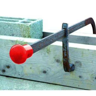 Embout sécurité rouge chantier anti perforation pour fers à béton Ø8-20mm - Taliaplast