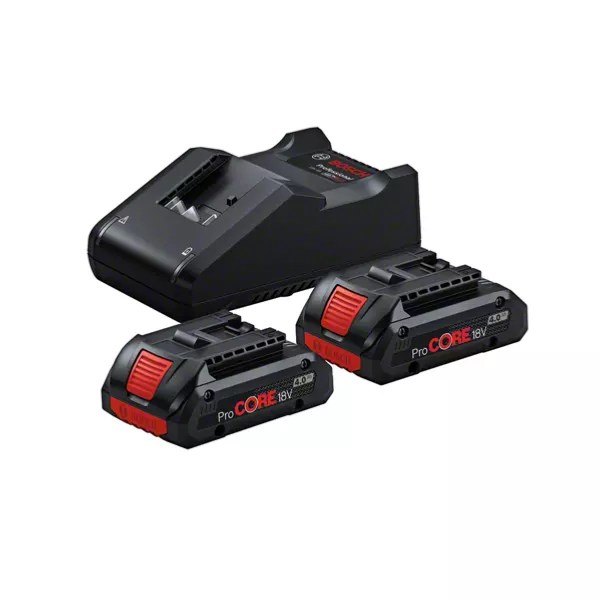 Pack batteries Bosch PROCORE 18V 4Ah + Chargeur rapide GAL18V-40 1600A01BA3