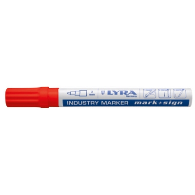 Marqueur "Industry Marker" rouge 3mm - Lyra