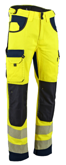 PANTALON HAUTE VISIBILITE DEFENSE MARINE/JAUNE