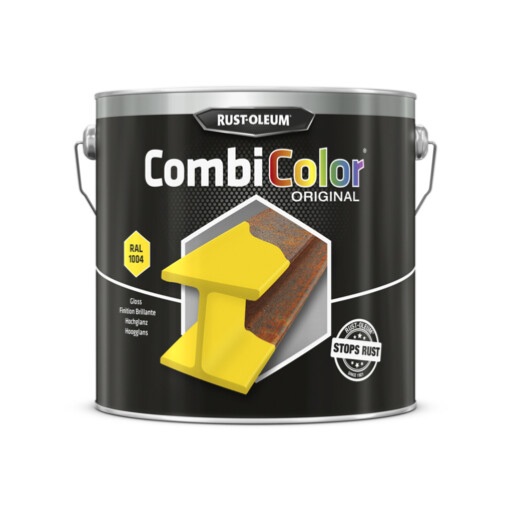 Peinture CombiColor® Métal 2,50L Jaune or Brillant RAL 1004 (7349.2.5) - Rust Oleum