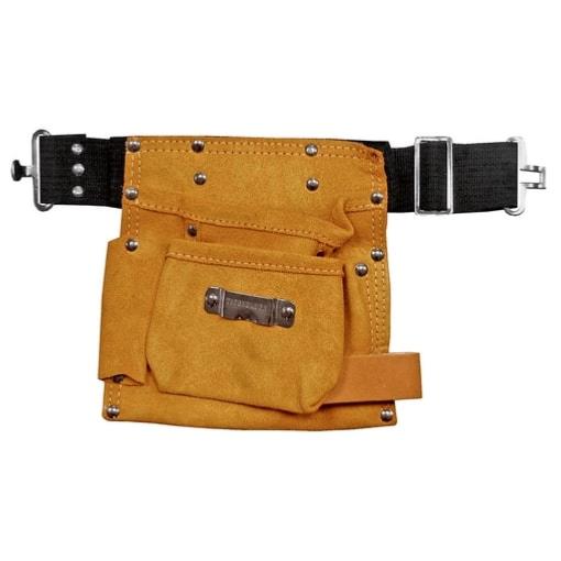 Porte outils transportable en cuir épais 5 poches ceinture ajustable - Outifrance