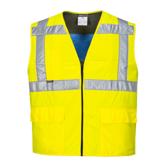 GILET HV RAFRAICHISSANT JAUNE CV02 S/M - PORTWEST