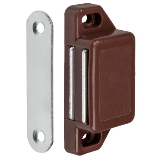 Aimant magnétique pour fermeture de meuble Marron Plastique 25.5 x 58 x 15 mm - Lokendo