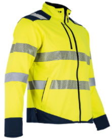 VESTE HAUTE VISIBILITE FLASH MARINE/JAUNE T3