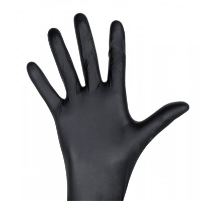 Gant nitrile jetable noir ultra résistant (Boîte x100) - Black Mamba