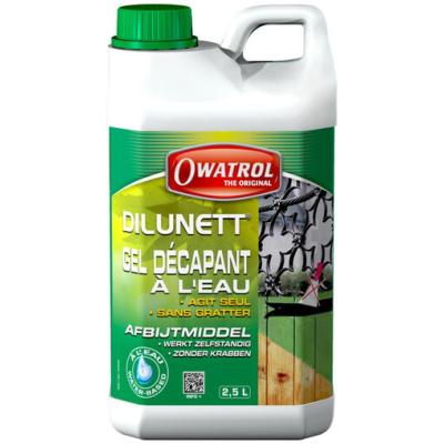 Gel décapant Dilunett® sans gratter à l'eau multi supports 863 (2,5L) - Owatrol