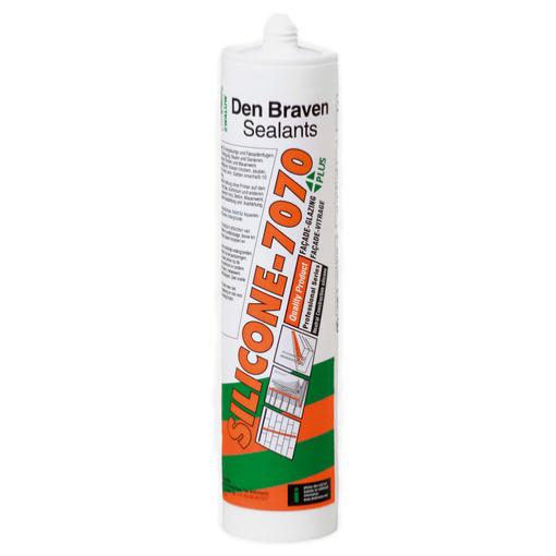 Mastic Silicone 7070 Plus neutre alcoxy pour joint (Gris anthracite) - Den Braven