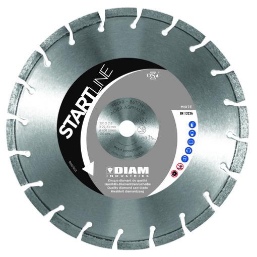 Disque diamant MX60 mixte béton asphalte HT RDT Ø350x25 - Diam Industries