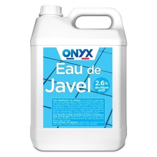 Eau javel 2,6% chlore actif grand format bidon désinfection (5L) - Onyx