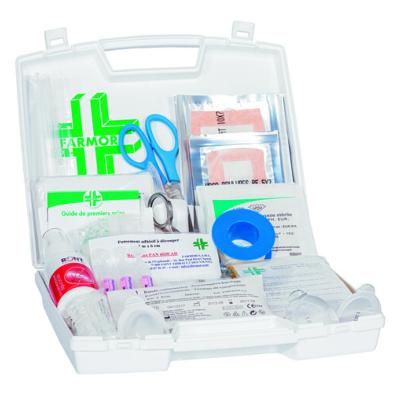 Valise trousse secours  poigne "Atelier" 4/6 pers (Bote blanche) - Farmor