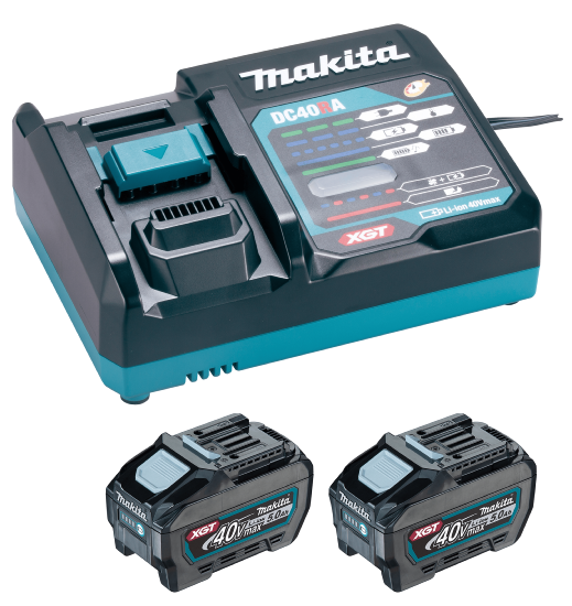 PACK BATTERIES MAX XGT 40V 2X5AH + CHARGEUR SIMPLE DC40RA - Makita