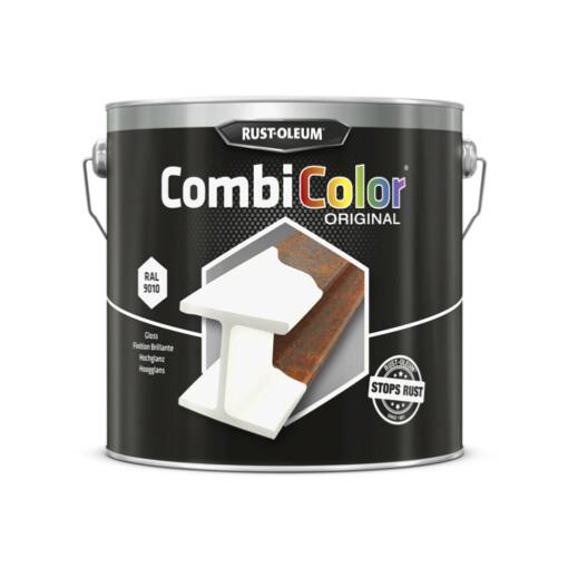 Peinture CombiColor® Métal 2,50L Blanc Brillant RAL 9010 (7392.2.5) - Rust Oleum