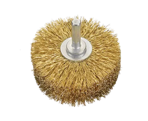 BROSSE CIRCULAIRE SUR TIGE DE 8 MM Ø80 MM ÉP.35 MM ACIER CÂBLÉ 0,25 MM