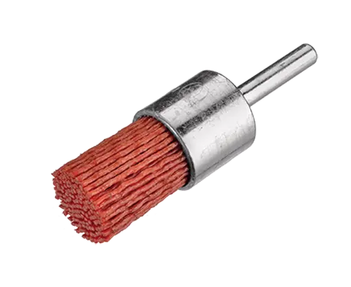 BROSSE PINCEAU SUR TIGE DE 6 MM GRITTYFLEX Ø25 MM FIL ABRASIF GR.80 ROUGE