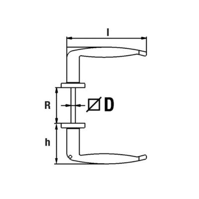 Béquille double réglable zamak Ø8x108mm alliage léger zingué noir à vis A29000 - Torbel