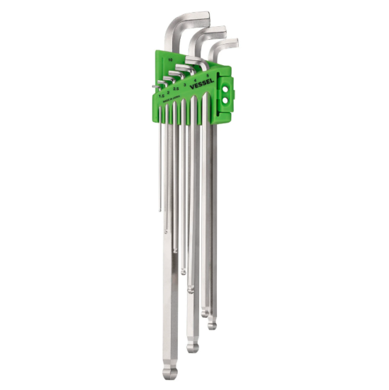 CLE MALE 6 PANS LONGUE A TETE SPHERIQUE ET TETE TRONQUEE (JEU DE 9)