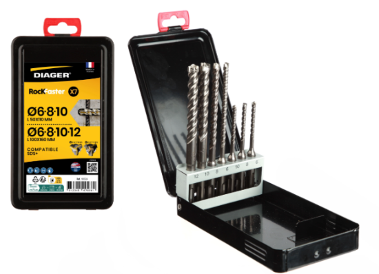 FORET BETON SDS+ ROCKFASTER (COFFRET DE 7) - Diager