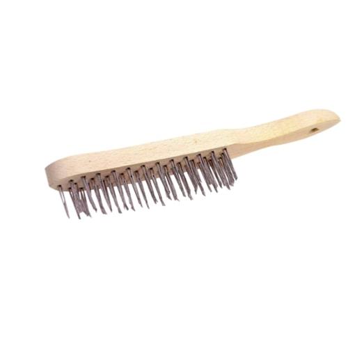 Brosse à manche 280x35mm inox rond pour abrasif - Kibros