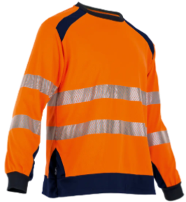TEE SHIRT MANCHE LONGUE HAUTE VISIBILITE REFLET ORANGE M