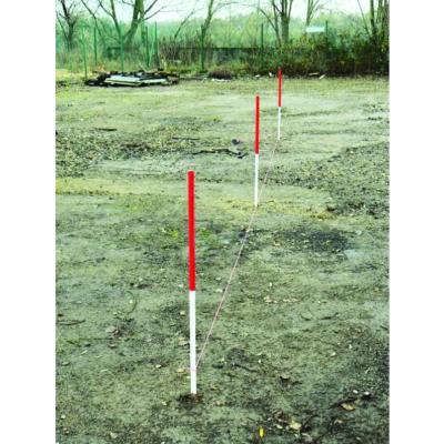 Jalon topographie pointe emboîtable au sol signalisation chantier rouge blanc - Taliaplast