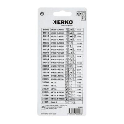 Lames de scie sauteuse metaux 75mm Bimetal HSS M42 8% Cobalt (Lot de 5) - Erko