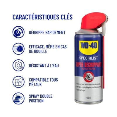 Super dégrippant Specialist® libère facilement pièces rouille corrosion - WD40